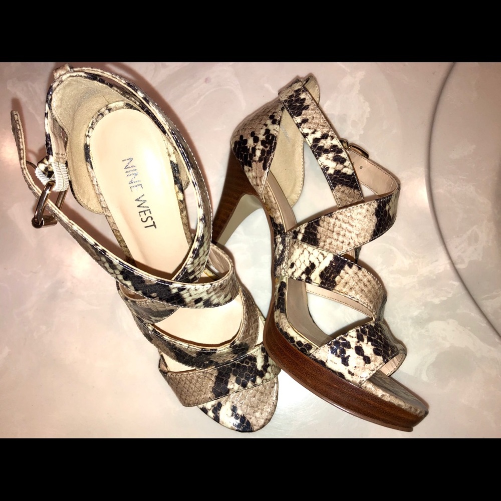 Nine West Snake Skin print heels